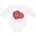 thumbnail image 3 of Inktastic Red Poppy Flowers Boys or Girls Long Sleeve Baby Bodysuit, 3 of 5