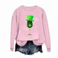 thumbnail image 4 of Mceream Chandail pour Femmes St Patricks Day Décontracté Mode Trèfle Irlandais Chandails Imprimé Graphique Mignon Manches Longues Chandail à Enfiler Hauts Grande Taille Tenue de Vacances et Cadeau Rose m, 4 of 7
