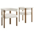 thumbnail image 2 of Performance Velvet Barrel Dining Chairs - Set of 2, 2 of 10