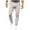 Khaki, variant on Fgnfyis Men's Solid Color Skinny Casual Pants Seasonal Belted Drawstring Pants Men Pants Khaki XXL