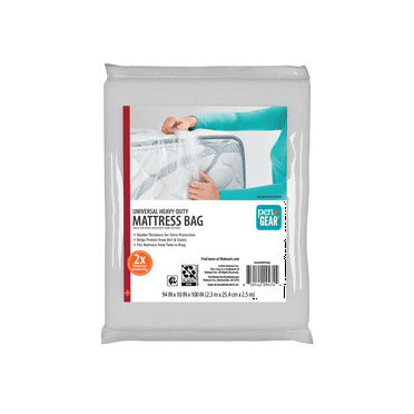 Pen + Gear Heavy Duty Universal Mattress Bag, Fits All Bed Sizes from Twin to King, Moving Supplies, Plastic, Clear