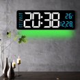 thumbnail image 2 of Digital Wall Clock Remote Control LED Temperature Display for Modern Interior, 2 of 20