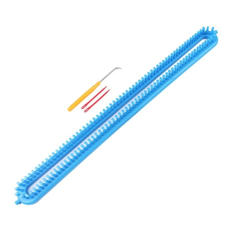 Scarf Weaving Loom Scarf Knitter with Loom Pick Tool Lightweight Handmade Rectangle Knitting Loom Knitting Device for Blanket Sock Beginners 58cm