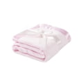 thumbnail image 2 of Cozy Solid Pink Flannel Throw Blanket with Smooth Satin Edge – Ultra Soft Plush Comfort, Approx. 35 x 35 Inch, 2 of 3