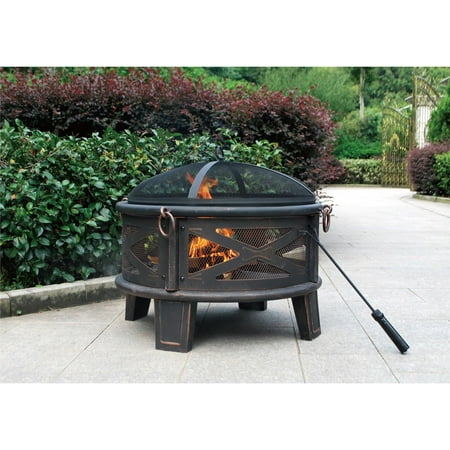 26 Steel Deep Bowl Fire Pit Walmart Com