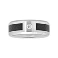 thumbnail image 4 of Men's Diamond Accent Ring in Tungsten with Carbon Fiber, 8mm, 4 of 7