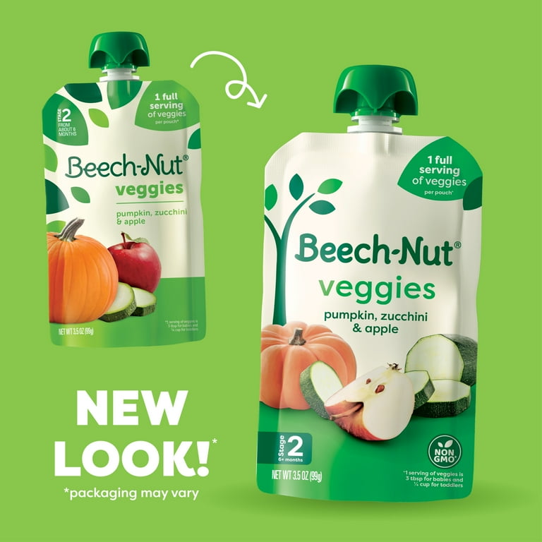 Beech-Nut Veggie Stage Baby Food Pumpkin Zucchini Apple oz