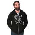 thumbnail image 5 of Blink If You Like Me Funny Sarcastic Zip Up Hoodie Men's Women's Brisco Brands S, 5 of 6