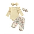 thumbnail image 2 of Seyurigaoka Kids Girls Round Neck Long Sleeve Romper+ Trousers+ Headband, 2 of 9