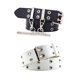 thumbnail image 1 of 2pcs Women Punk Double Grommet Belts, Vintage Style PU Leather Double Prong Buckle Waist Belts, Cosplay Waistband Goth Belts Hugo none, 1 of 10
