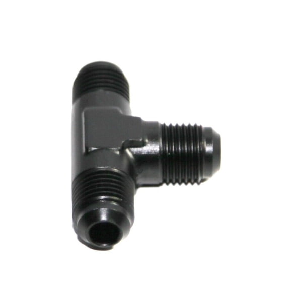 BLACK Male Flare T Fitting Adapter 3-Way AN6 6-AN Male to 2X AN6 6-AN Male BLACK Male Flare T Fitting Adapter 3-Way AN6 6-AN Male to 2X AN6 6-AN Male