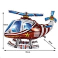 thumbnail image 3 of Globo de aluminio con forma de helicóptero 4D de pie, globo de avión, decoración para fiesta de cumpleaños de niños, juguetes con globos para niños, suministros de recuerdo, 3 of 5