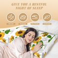 thumbnail image 4 of Gaeub Plump Sunflower And Sketch Printed Long Body Pillowcase Envelope Closure 1 Pack Wrinkle for Night Sweats - 20x54 in, 4 of 8