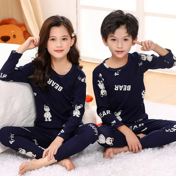 Conjunto de pijama de Navidad para ninos y ninas ropa de dormir para el hogar 4 6 8 10 y 12 anos Bodega Aurrera en linea