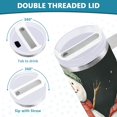 thumbnail image 3 of Yayeee 40oz Stainless Steel Tumbler with Straw and Handle Double-Wall Insulated Travel Water Bottle, Snowman Family, 3 of 8