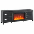 thumbnail image 4 of Evelyn&Zoe Quincy Rectangular TV Stand with 26" Crystal Fireplace for TV's up to 75", Charcoal Gray, 4 of 12