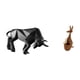 thumbnail image 5 of Estatua del toro,Estatua de toro,estatuilla,escultura,decoración de escritorio,estatua,Estatua Figura de animal Artesanía,Escultura de madera del zoológico,regalo de decoración de escritorio, 5 of 8