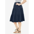 thumbnail image 3 of Woman Within Plus Size Elastic-Waist Knit Tiered Skirt, 3 of 4