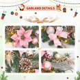 thumbnail image 2 of Lumiparty 6ft Christmas Garland with 20 LED Lights, Prelit Xmas Garland for Mantle with Timer, 8 Lighting Modes, for Indooor Outdoor Fireplace Stairs Railing Decorations, 2 of 6