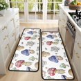 thumbnail image 4 of Kitchen Rugs Sets Of 2,Colorful Mushroom Cartoon White Pattern Anti Fatigue Kitchen Mat Rugs Non Slip Washable,Decorative Kitchen Floor Mats for Kitchen,Sink,Laundry,17"x47"+17"x47", 4 of 5