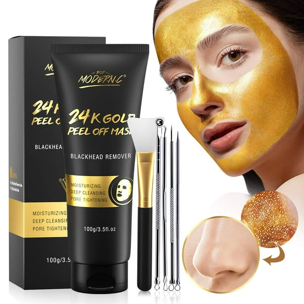 Mascarilla eliminadora de puntos negros POP MODERN.C, oro de 24 quilates, antienvejecimiento