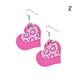 thumbnail image 4 of Pendientes para mujer, regalos para mujeres, niñas, de piel sintética, para San Valentín, con estampado en forma de corazón, 4 unidades. Un par de pendientes., 4 of 5