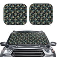 thumbnail image 2 of Kll Colorful Turtles Windshield Sun Shade 2-Piece Foldable Car Front Window Sunshade For Most Sedans Suv Truck - Auto Sun Blocker Visor Protector Blocks Max Uv Rays - Small, 2 of 7