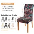 thumbnail image 5 of Set of 4 Chic Paisley Bohemian Dining Chair Covers Vintage Floral Ethnic Retro Colorful Pattern Washable Polyester Stretch Slipcovers Removable Protector for Elegant Dining Room, 5 of 6
