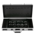 thumbnail image 6 of Portable Lockable Professional Salon Travel Case with Shoulder Strap, Makeup Storage Organizer Makeup Hairdressing Case Cosmetic Travel Organizer Barber Storage Case (Silver), 6 of 11