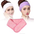 thumbnail image 4 of 3pcs Spa Facial Headbands for Makeup & Face Washing Soft Towel Material White, Purple, Pink Personal Care for Women, 4 of 5