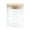 As Shown, variant on Aloha 1pc High Borosilicate Glass Jar Sealed Jar Transparent Glass Jar Food Container with Bamboo Cover for Storage (450ml)