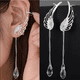 thumbnail image 2 of Aretes Alas De Angel Y Perla Cruzado Arete Trepador Malubero Malu1856, 2 of 3