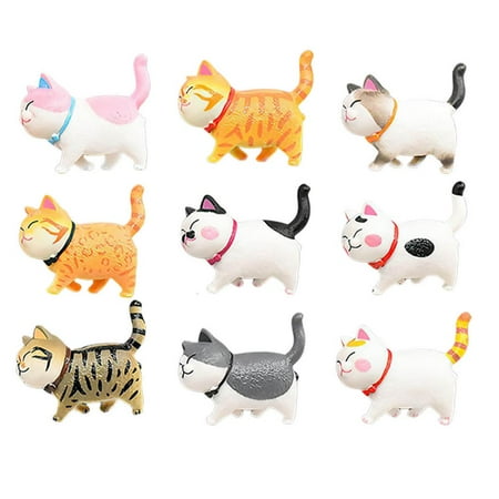 

IMSHIE Cat Magnets for Refrigerator 3D Cute Drop-proof Practical Multi-functional Fridge Decorations Ideal Present for Cats Lovers9-PCS classy