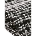 thumbnail image 5 of Mini Falda de Tweed a Cuadros Allegra K Talle Alto con Decoración de Botones Blanco negro M, 5 of 5