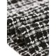 thumbnail image 5 of Mini Falda de Tweed a Cuadros Allegra K Talle Alto con Decoración de Botones Blanco negro M, 5 of 5