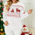 thumbnail image 1 of EGNMCR Pull Col Rond pour Femmes, Pull pour Femmes Mode Femmes Noël Manches Longues Pull Col Rond Décontracté Hauts Pull Femmes, 1 of 8