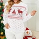 thumbnail image 1 of Suéter de cuello redondo de moda para mujer, suéter navideño de manga larga, suéter informal de cuello redondo, suéter para mujer, 1 of 8