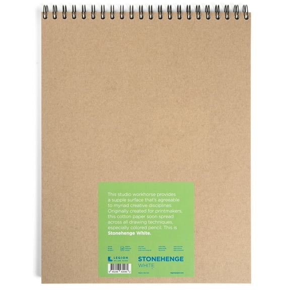 Legion Paper Stonehenge Wired Pad, 32 Sheets, 11in x 14in