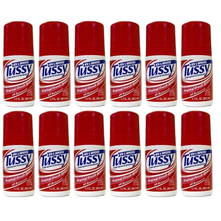 Tussy Roll-on Deodorant, Original 1.7 oz (pack of 12) + Makeup Blender