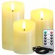 thumbnail image 1 of Velas LED sin llama Lezonic recargables con mando a distancia, paquete de 3, 1 of 7