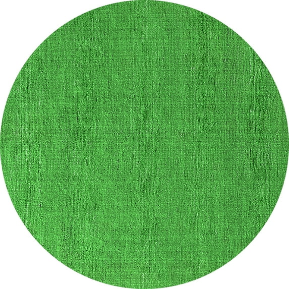 Ahgly Company Indoor Round Solid Green Modern Area Rugs, 4' Round