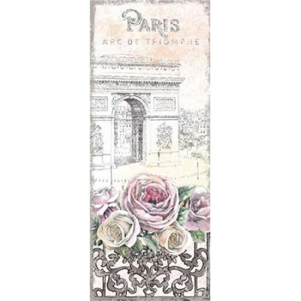 Wild Apple Affiche PDX22915SMALL Paris Roses Panneau Vii Imprimé par Beth Grove&44; 10 x 20 - Petit