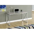 thumbnail image 3 of Monarch Specialties Computer Desk, Home Office, Laptop, Work, Metal, Laminate, Brown, Chrome, Contemporary, Modern, 3 of 3