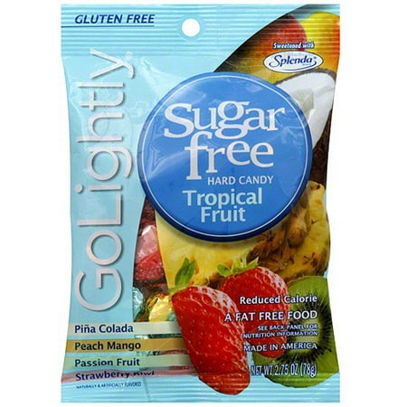Go Lightly Sugar Free Tropical Fruit Hard Candy, 2.75 oz (Pack of 12)