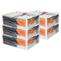 5-Pack Clear Vinyl Zippered Storage Bags 20 x 23 x 8 Inch