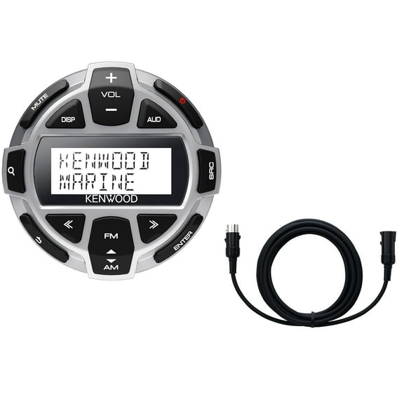 Kenwood KCA-RC55MR Marine Wired Remote Control with Display and a CA-EX3MR 3 Meter Extension Cable