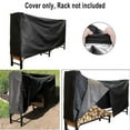 thumbnail image 3 of 8ft Firewood Cover Waterproof Lumber Log Rack Outdoor Storage Holder Cover 244*34*100cm Oxford Cloth Dust Prevention Fabric, 3 of 5