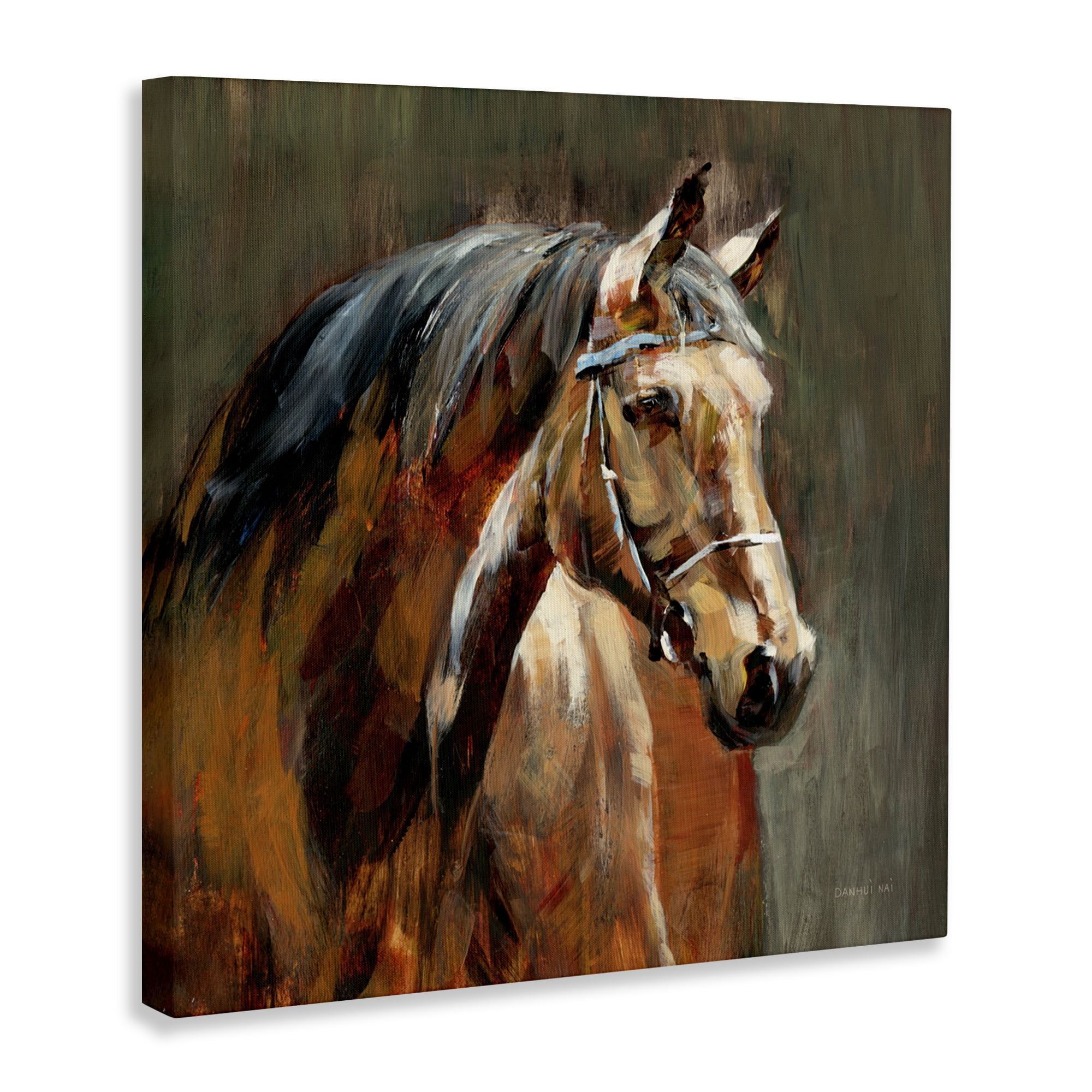 Stupell Industries Horse in Stable at Dusk Canvas Wall Art, design by Danhui Nai