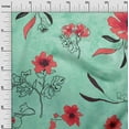thumbnail image 3 of oneOone Cotton Cambric Sea Green Fabric Floral Botanical Floral With Texture Craft Projects Decor Fabric Printed By The Yard 42 Inch Wide, 3 of 4