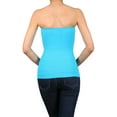 thumbnail image 3 of Women's Plain Stretch Seamless Strapless Layer Bandeau Tube Top, 3 of 4